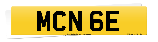 Registration number MCN 6E